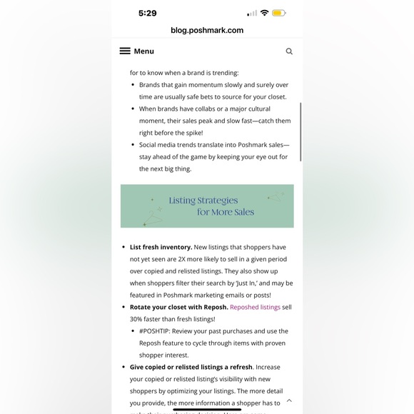 Listing Tips for More Poshmark Sales - Picture 3 of 5